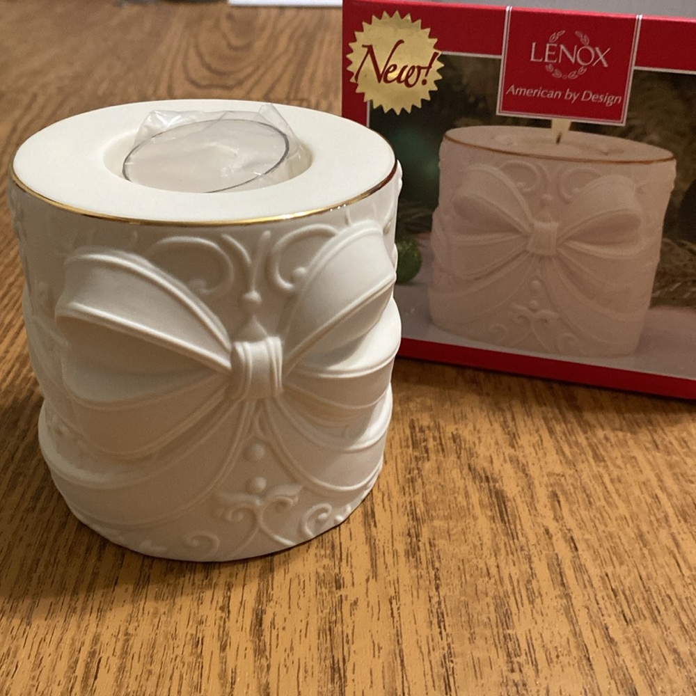 Lenox Radiant Light Bow Votive Tea Light Holder